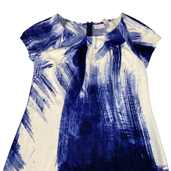 Chico’s Stormy Skies Zooey Dress Womens 0.5 (Small 6) Blue Digital Print - Picture 8 of 16